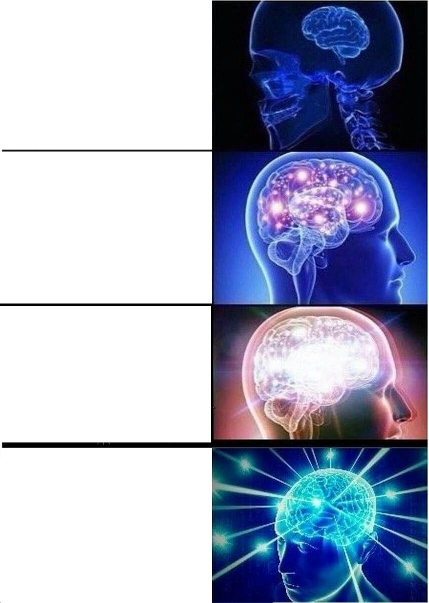 Expanding Brain meme about Koia